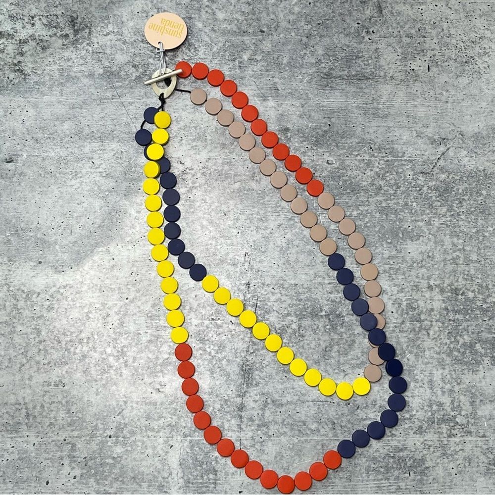 Sunshine Tienda Round Disc Double Necklace